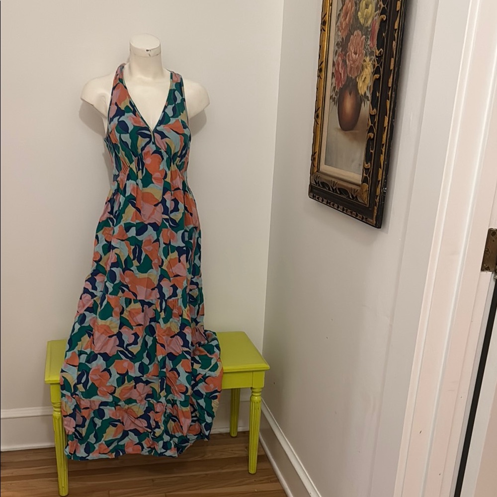 Floral Halter Maxi Dress